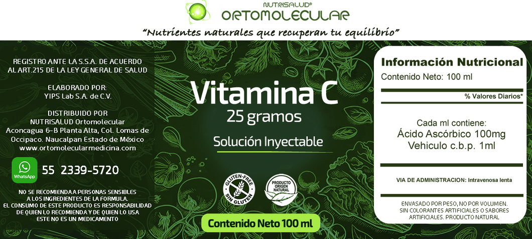 Vitamina C - Endovenosa 25 gramos